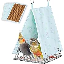 Lit/nichoir Pour Oiseaux De Cage - Maille Respirante + Tapis Frais Inclus - Pour Perruches, Calopsittes, Hamsters - Tailles S Et M