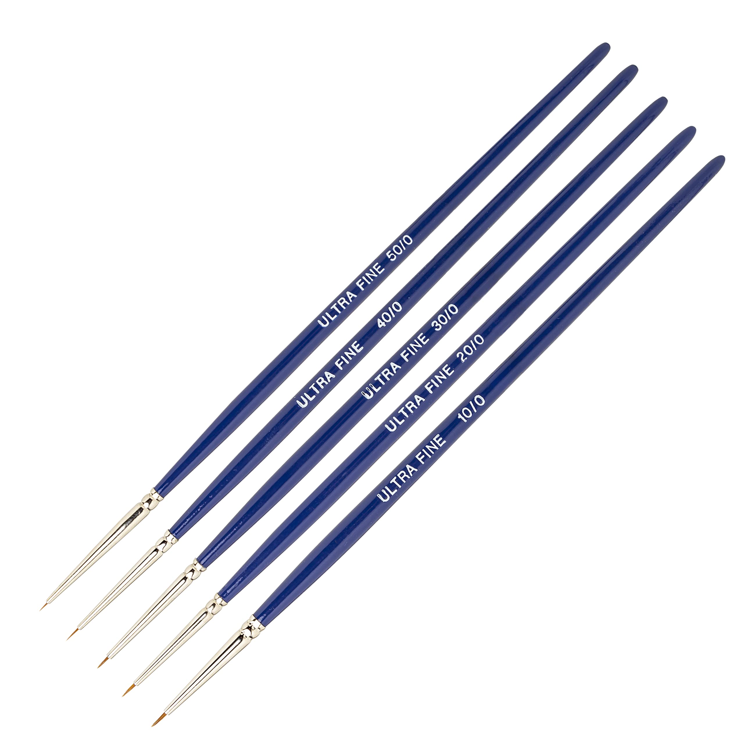 Modelcraft Ultra-Fine Detail Brush Set, Blue, (10/0, 20/0, 30/0, 40/0, 50/0), PPB2202/S