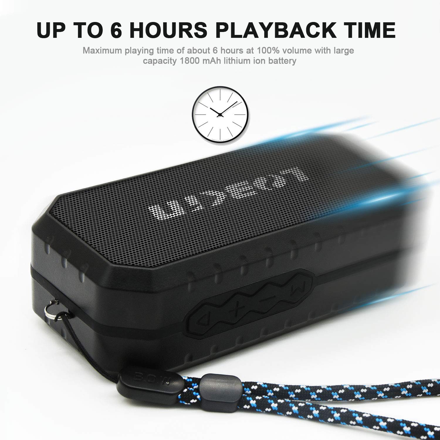 Altoparlante Bluetooth senza fili, Altoparlante stereo wireless portatile con microfono incorporato,IPX5 impermeabile,Supporto per slot per schede TF/disco U,Altoparlante da esterno a doppio driver