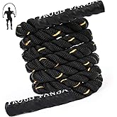Heavy Jump Ropes for Fitness 2LB/3LB/5LB,Weighted Adult Skipping Rope Exercise Battle Ropes for Men & Women,Total Body Workouts, Power Training in Gym to Improve Strength and Building Muscle