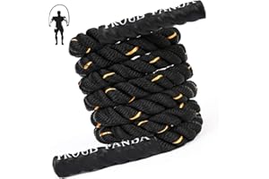 Heavy Jump Ropes for Fitness 5Lb, Weighted Adult Skipping Rope Exercise Battle Ropes for Men & Women, Total Body Workouts, Po