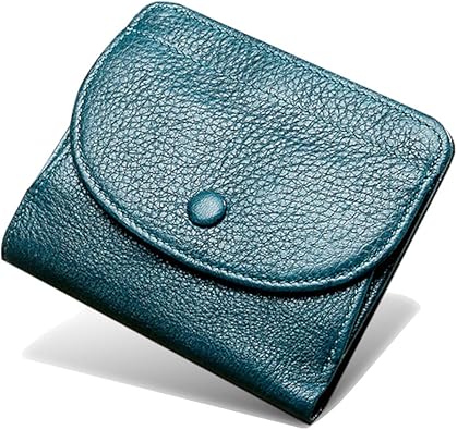 Amazon Libra ボックス型 ミニ財布 本革 二つ折り 小さい財布 ターコイズ 財布