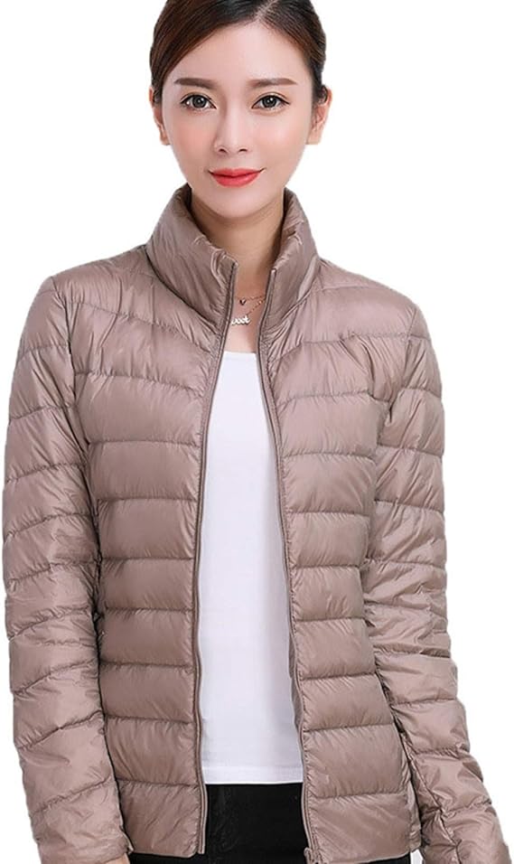 Amazon ダウンジャケット レディース 軽量 防風 防寒 暖かい ウルトラライト ダウン コート 春秋冬 収納袋付き 立ち襟 軽量 ダウン ウルトラライトダウン ライトダウン コート 暖かい 登山 ライトダウン ジップアップ かわいい アウトドア 秋冬 コート ジャケット 通販