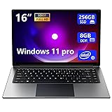 Laptop 16-inch 8GB DDR 256GB SSD Portable Laptop