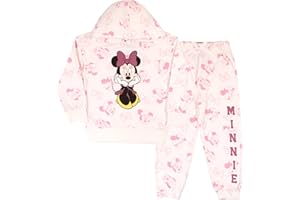 Disney Lilo and Stitch Minnie Mouse Girls Matching Sets Pullover Hoodie and Jogger Set 2 Piece Bundle Outfit