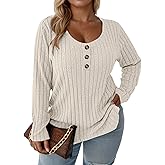 DOLNINE Plus Size Sweatshirts for Women Fashion Long Sleeve Tops Pullover Fall Winter Casual Loose Shirts