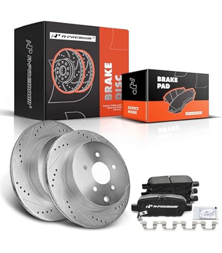 Power Stop K2427 Rear Brake Kit With Drilled/Slotted Brake