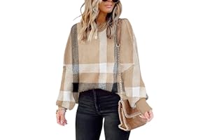 SAUKOLE Womens Sweaters Causal Crewneck Batwing Sleeve Knit Top Side Split Oversized Pullover Sweater Loose Jumper