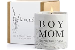 FREEJAC Boy Mom Candle New Mom Gifts for New Mom New Mother Gifts for New Moms After Birth Mama Gifts Push Presents for New Mom Pampering Gifts for Expecting Moms New Mom to Be Gifts 6oz