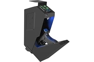 VOLESTAY Biometric Handgun Gun Safe for Nightstand, Desk, Bed Side, Wall,Truck - Auto Open Fingerprint Hidden Safe for Pistols -with Fingerprint, Backlit Keypad, KEY Access