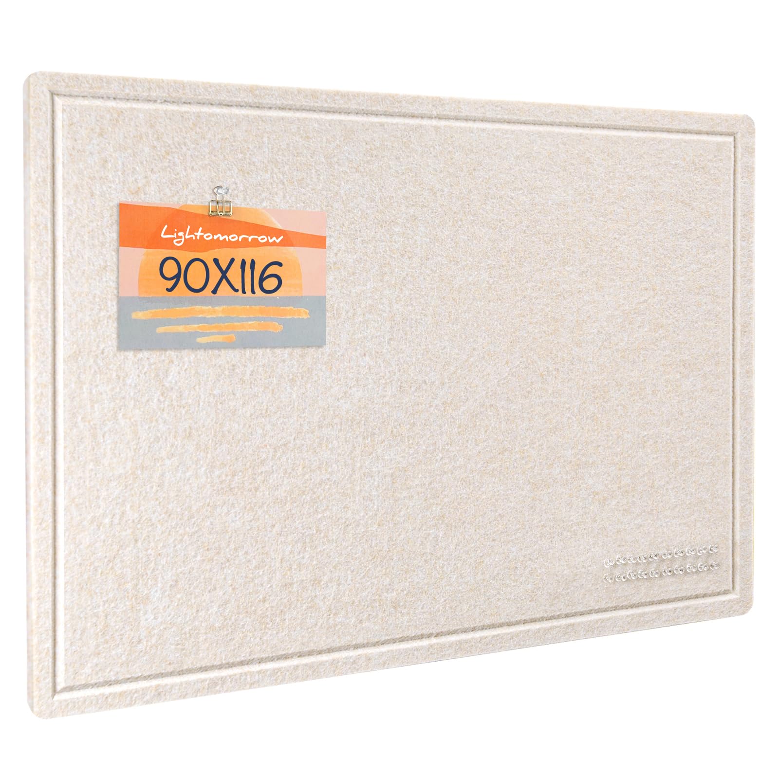 Große Pinnwand - 90 x 116 Zentimeter, dekorative Filz-Pinnwand für die Wand - faltbares Fotodisplay mit selbstklebendem Klebeband, inklusive 20 Pinnadeln - Haferflocken
