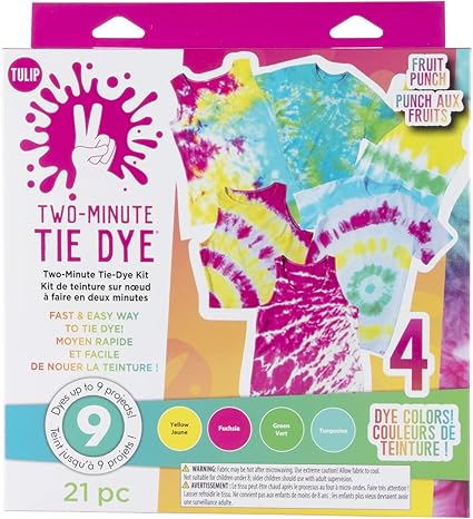 Amazon Co Jp チューリップ ワンステップ 絞り染めキット 素早く簡単な生地デザイン 2分絞り染め 鮮やかな4色 トロピカルフルーツパンチ ホビー