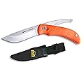 Outdoor Edge Swingblaze Double Blade Hunting Knife with Rotating Skinning & Gutting Blades, Nylon Sheath, (Blaze Orange, SZ-20NC)