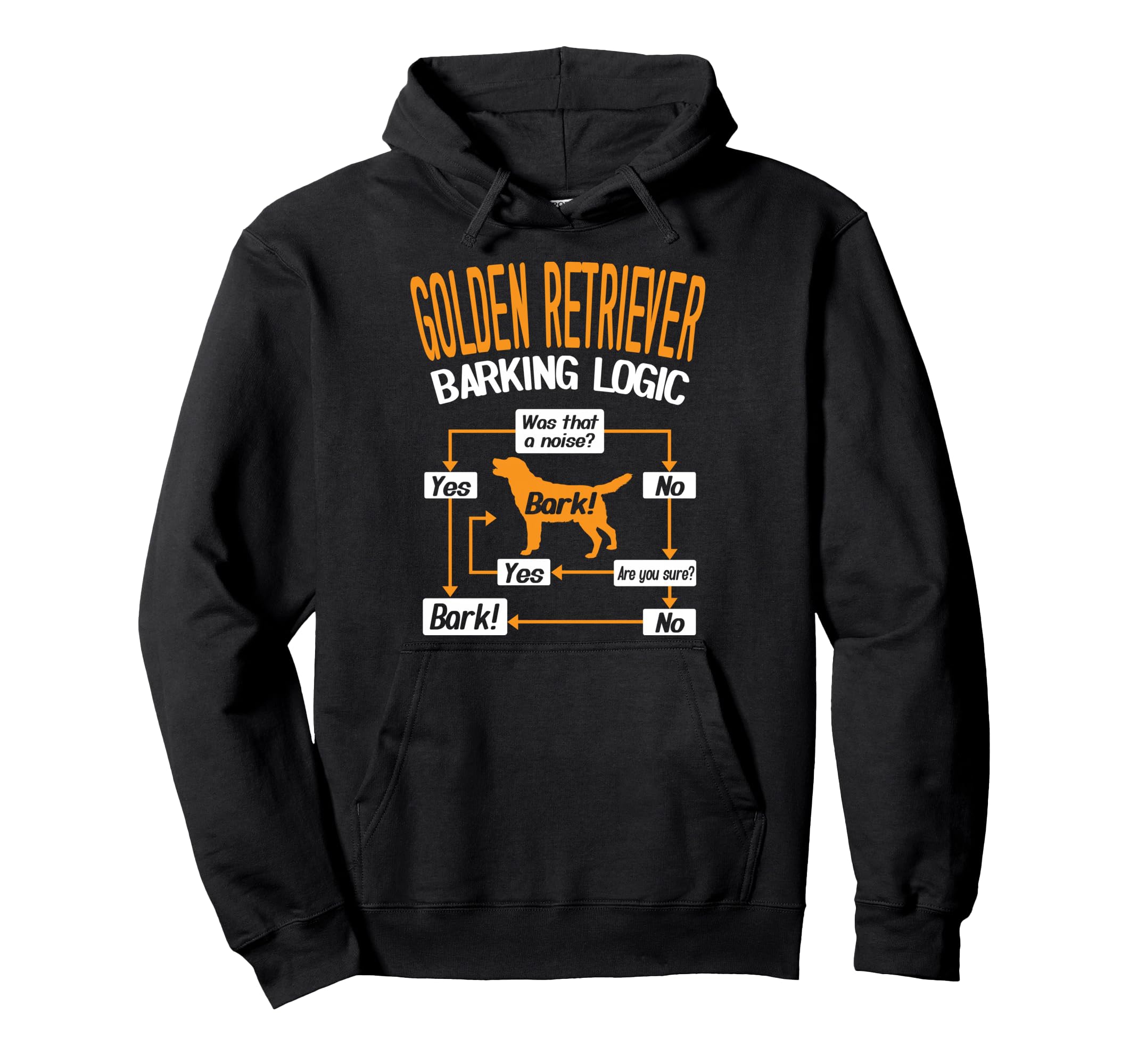 Golden Retriever Barking Logic Dog Lover Pullover Hoodie
