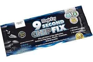 MagicEzy 9 Second Chip Fix (Snow White) | Marine Fiberglass Repair Kit - All in One |Ultra Strong Epoxy Filler for Fiberglass Boats | Fix Holes, Chips, Deep Cracks