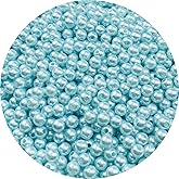 YHYPOCI 1000pcs Pearl Beads for Crafts 6mm Resin Pearl for Jewelry Making Round Bulk Pearls Beads with Hole for Necklaces Bracelets Earrings Making Jewelry Decoration(Lake Blue)