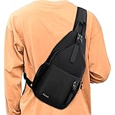 Peicees Crossbody Sling Bag For Men Women Waterproof Hiking Backpack Shoulder Bags For Travel Man Daypack Lightweight Large