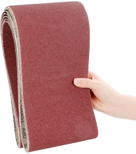 POWERTEC 6 X 48 Inch Sanding Belts, 3PK, 60 Grit Aluminum Oxide Belt