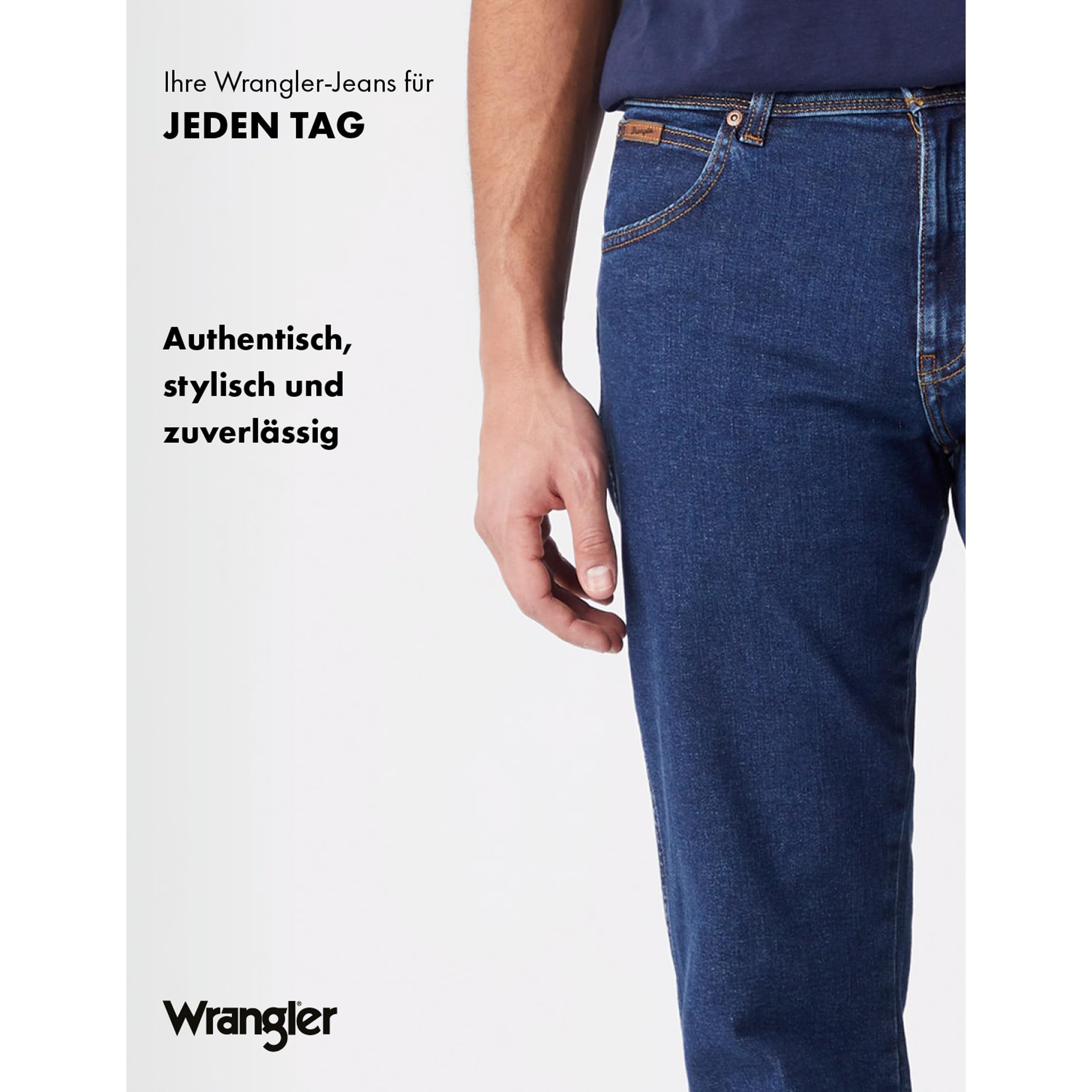 Wrangler Herren Texas Straight Jeans, Darkstone Blue, 34W / 32L EU 6