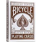 Bicycle Archive Series Lotus Back 1891 Playing Cards, Poker Size Standard Index