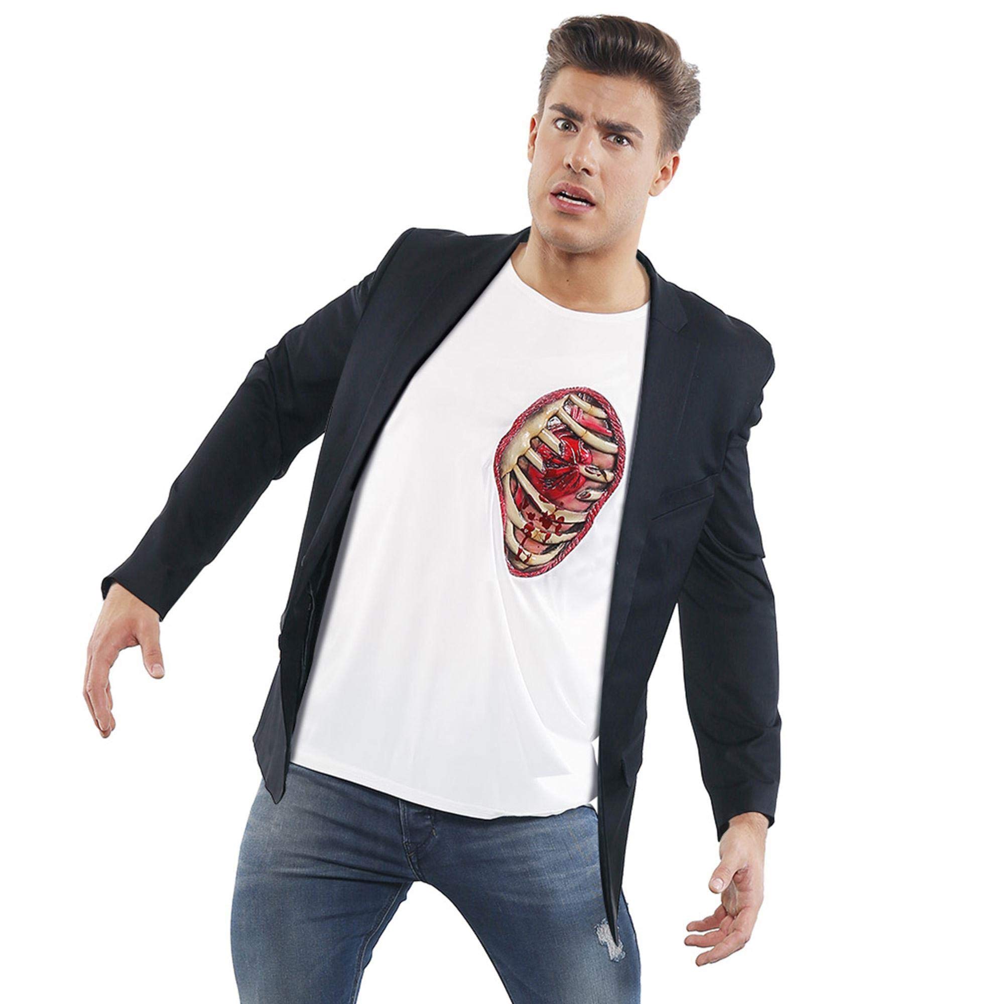 Widmann ? with Rib Cage And Heart Mens T-shirt, White, XL, vd-wdm96587