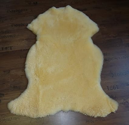 Natur-Fell-Shop ÖKO BABY Schaffell Lammfell, Bettfell, med.gegerbt, waschbar, Größe: 130-140cm