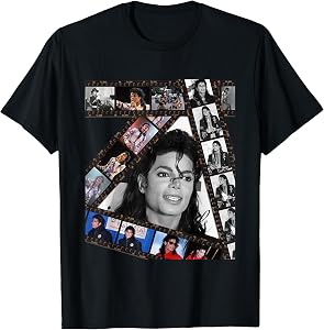 The King of Pop Michael Jackson MJ-002 Black Cotton 100% T-Shirt, Unisex-Adults, Small, Short Sleeve