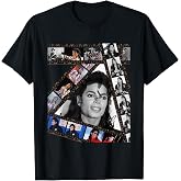 The King of Pop Michael Jackson MJ-002 Black Cotton 100% T-Shirt, Unisex-Adults, Small, Short Sleeve