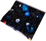 Arthouse Cosmos Space Planets Charcoal Wallpaper Teen Bedroom 3D Stars view 4