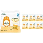 Little Bellies Organic Cheesy Tubes, 0.42 Ounce Bag (Pack of 7) | Puffed Corn &amp; Veggie Snacks