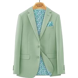 Marvelous World Boys Suits Light Avocado Slim Fit
