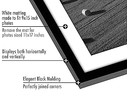 Americanflat 11x17 Picture Frame Set of 5 in Black