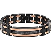 Men's -Studded ID Bracelets - Stainless Steel Hypoallergenic Robust Choice of Colors