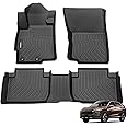 ANBINGO®-Floor Mats Custom for Mitsubishi Eclipse Cross 2024 2023 2022 2021 2020 2019 2018 Waterproof Car Mats All Weather Guard TPE Heavy Duty Automotive Floor Liners Front& Rear Row Full Set-Black