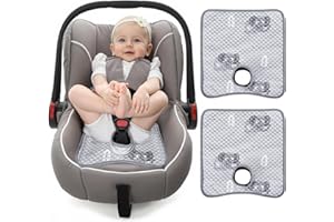 LITTOBEBE Potty Training Car Seat Protector, Waterproof Car Seat Cover for Toddlers, Piddle Pads for Baby Carseat, Stroller, Non-Slip & Machine Washable (Gray, 2PC)