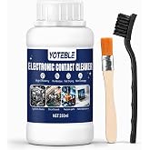 YOTEBLE 250ML Electronic Contact Cleaner, No Damaging for Circuit Board PCB | Electrical Cleaner with 2 Cleaning Brushs, Suit for Safely Cleaning Appliance Control Boards Switches &amp; Connectors, Clear