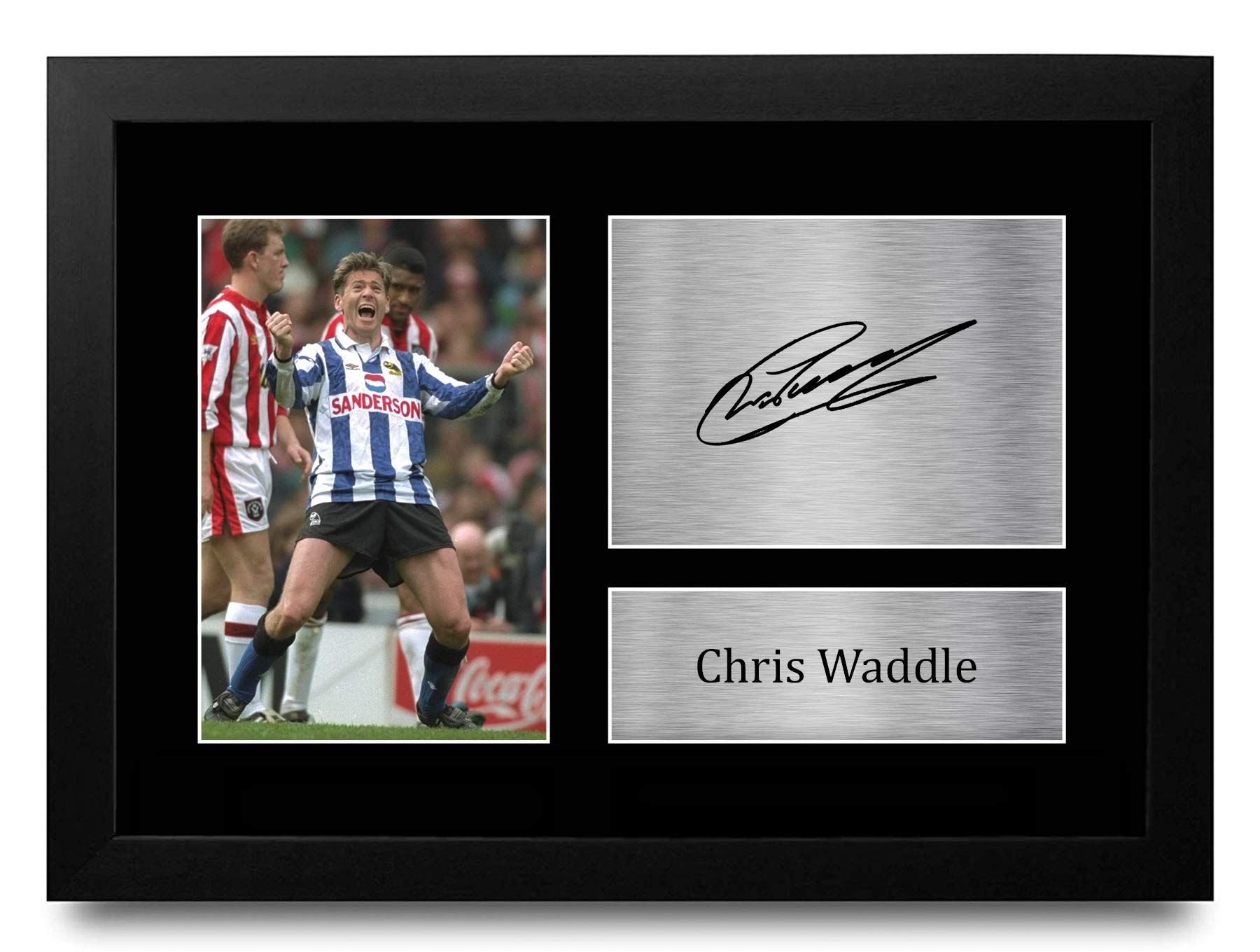 HWC Trading FR A4 Chris Waddle Sheffield Wednesday Gifts Printed Signed Autograph Picture for Fans and Supporters - A4 Framed