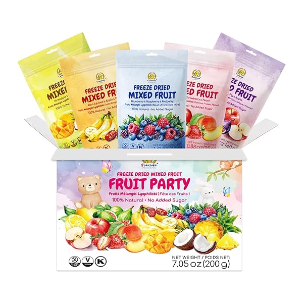 SUNGIVEN FREEZE-DRIED FRUIT PARTY WITH 10+ FRUITS, MIXED...