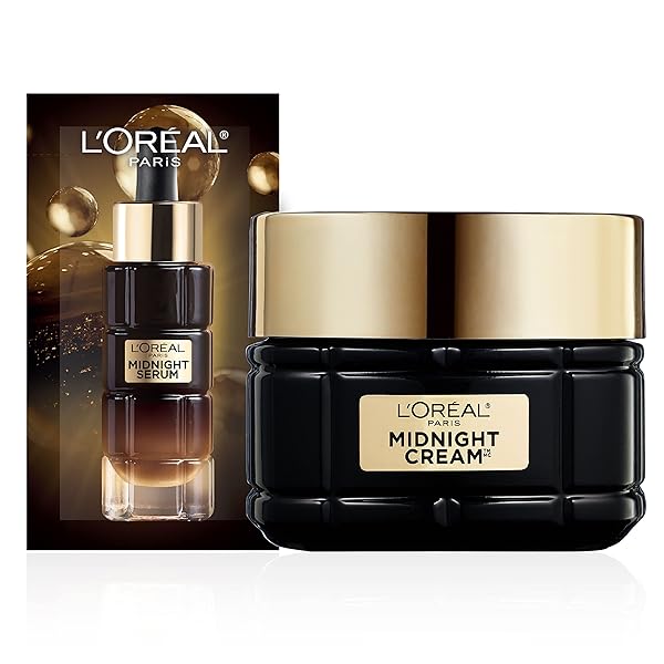 L’OREAL PARIS AGE PERFECT ANTI-AGING MIDNIGHT CREAM, FACE MOISTURIZER TO REDUCE WRINKLES AND FIRM SKIN, 1.7OZ + SERUM SAMPLE