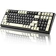 YUNZII YZ98 Gasket Mechanical Keyboard,99 Key Hot Swappable BT5.0/2.4G/USB-C Wireless NKRO 98% 1800 Layout with RGB LED Backlit for Linux/Win/Mac(Black, Cocoa Cream V2 Switch)