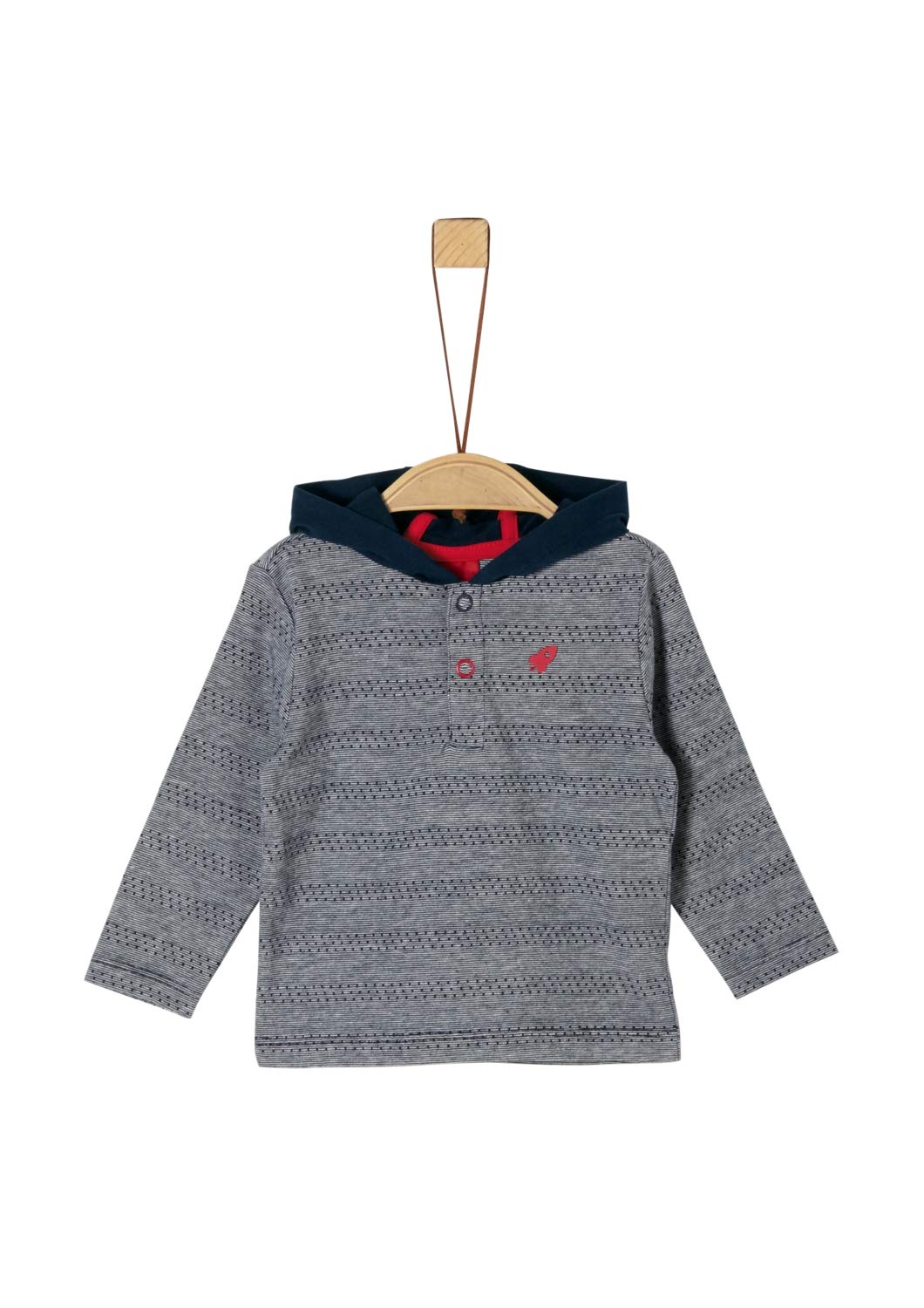 s.Oliver Baby Boys 65.911.31.7740 Long Sleeve Top Not Applicable, Blue (Dark Blue Knitted Stripes 59g4), 36 (Manufacturer Size: 80)