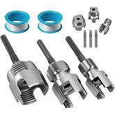 2026 New Pipe Thread Cutting Tool, Internal &amp; External Pipe Threading Tool, PVC Pipe Threader for 1/2", 3/4", 1" Sizes PVC Pipes Suitable for All Electric Drills (3PCS)