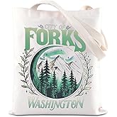 ENSIANTH Vampire Movie Inspired Handbag Fans -Washington Gift Vampire Lover Tote Bag City Of Forks Gifts (Forks bag)