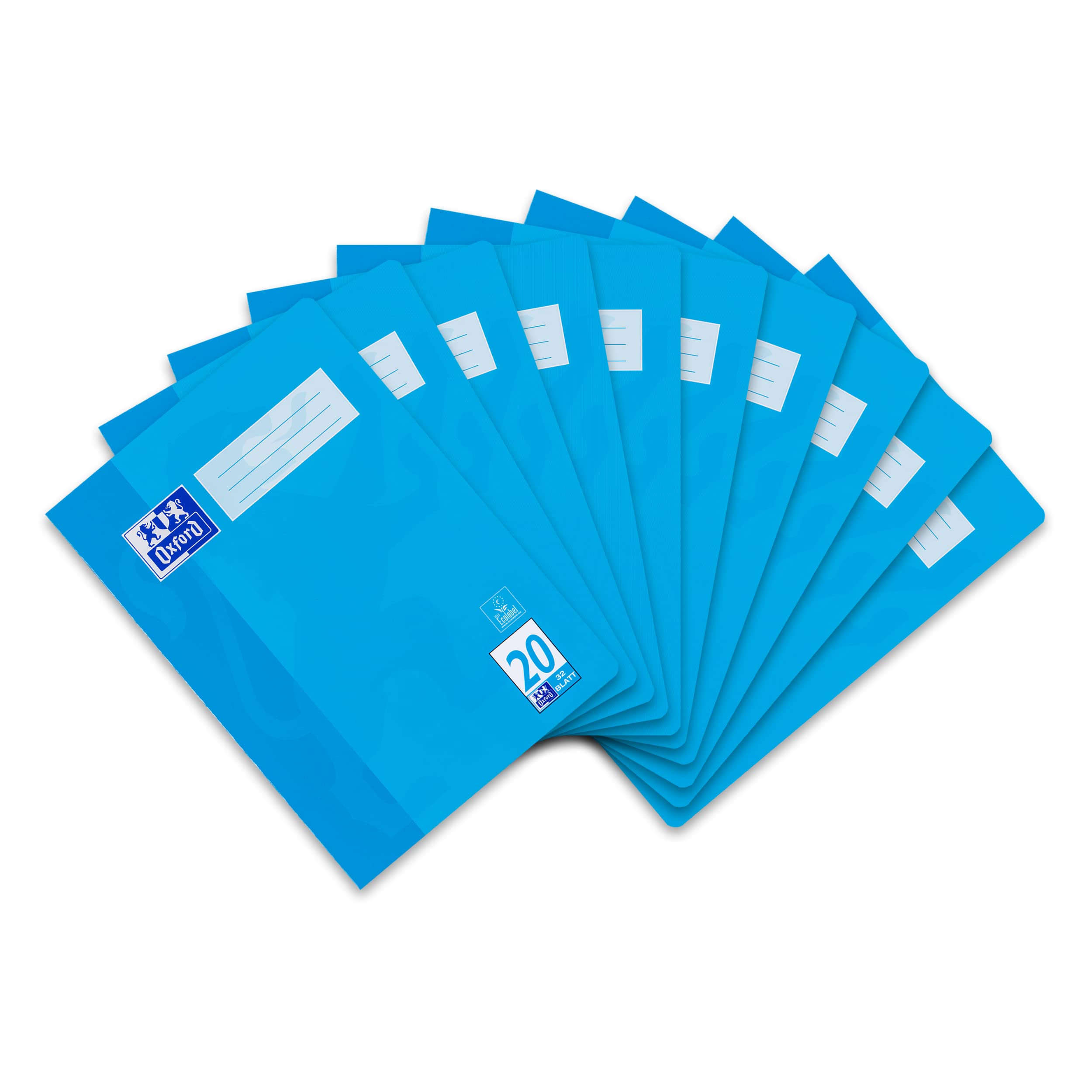 Oxford A4 School Exercise Book - 32 Pages 90 g/m² - Optic Paper Ruling 20 - Blank Pack of 10 Pack of 10