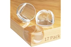 OMILIV Silicone Corner Protector, Table Protectors for Baby, Clear Furniture Corner Guards & Edge Safety Bumpers Cushion to Cover Sharp Furniture & Table Edges (17 Count (Pack of 1))