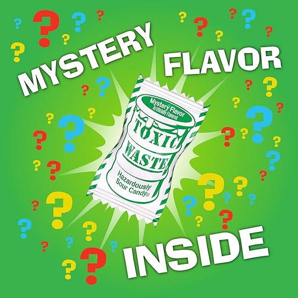 TOXIC WASTE – HAZARDOUSLY SOUR CANDY – 5 ASSORTED FLAVORS & 1 NEW MYSTERY FLAVOR – SPECIAL EDITION PURPLE, ORANGE, & GREEN DRUMS – 3-PACK