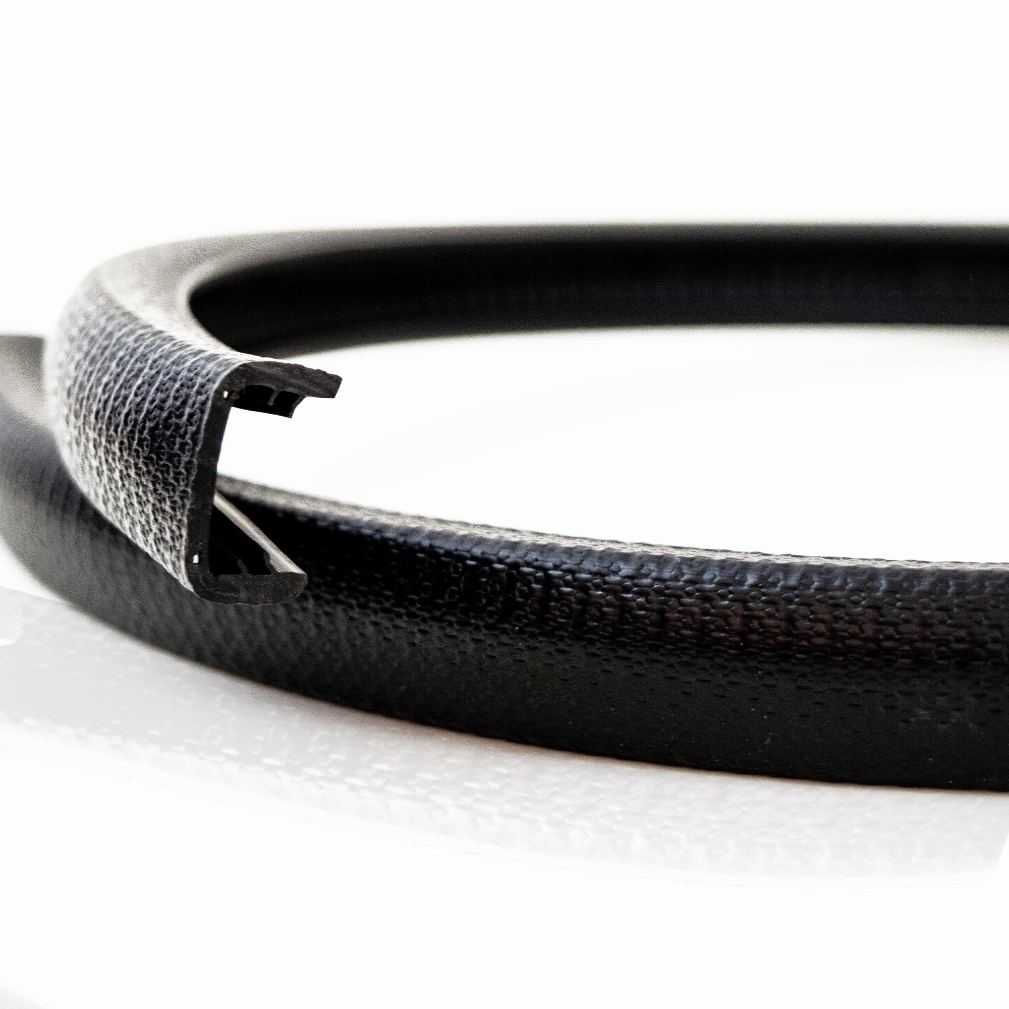 EUTRAS-Kantenschutz 1224 EUTRAS KS1351 Edge Protector Profile Piping – Clamping Range 13 – 16 mm – Black – 5 m