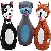 CHIWAVA 3 Pack 5.7 Inch Squeaky Latex Dog Toys Standing Stick Dog Dog Toy Puppy Fetch Interactive Play for Small Dogs
