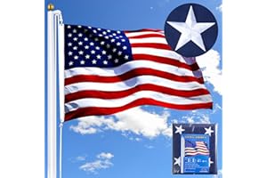 AMAZING FLAG KINGDOM American Flag 3x5 Outdoor Heavy Duty, American Flags for outside 3x5 , Heavy Duty Nylon USA Flags with Durable Brass Grommets, Sewn Stripes Standard, 300D Nylon USA Flag for Indoor Outside Decoration