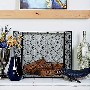 Pantalla de la chimenea Pantalla 3 Panel De Chimenea, Pantalla Del